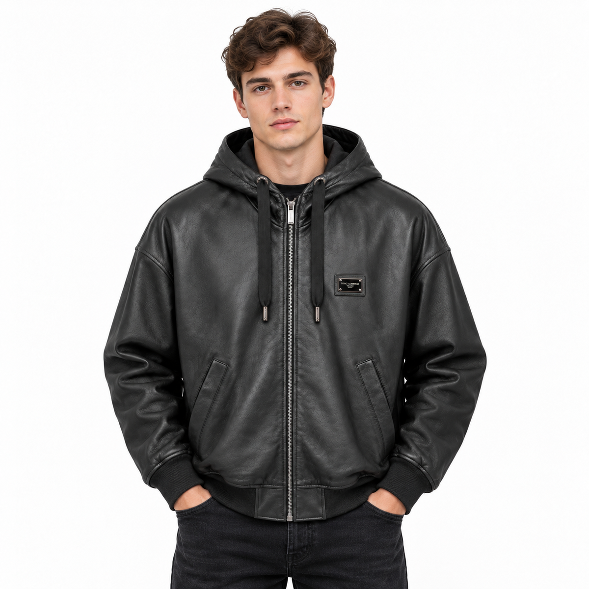 Dolce & Gabbana Man Jacket Leather Black