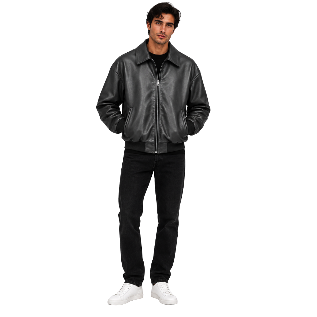 Dolce & Gabbana Man Jacket Leather Black