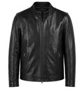 Emilio Romanelli Man Jacket Leather Vitello Black