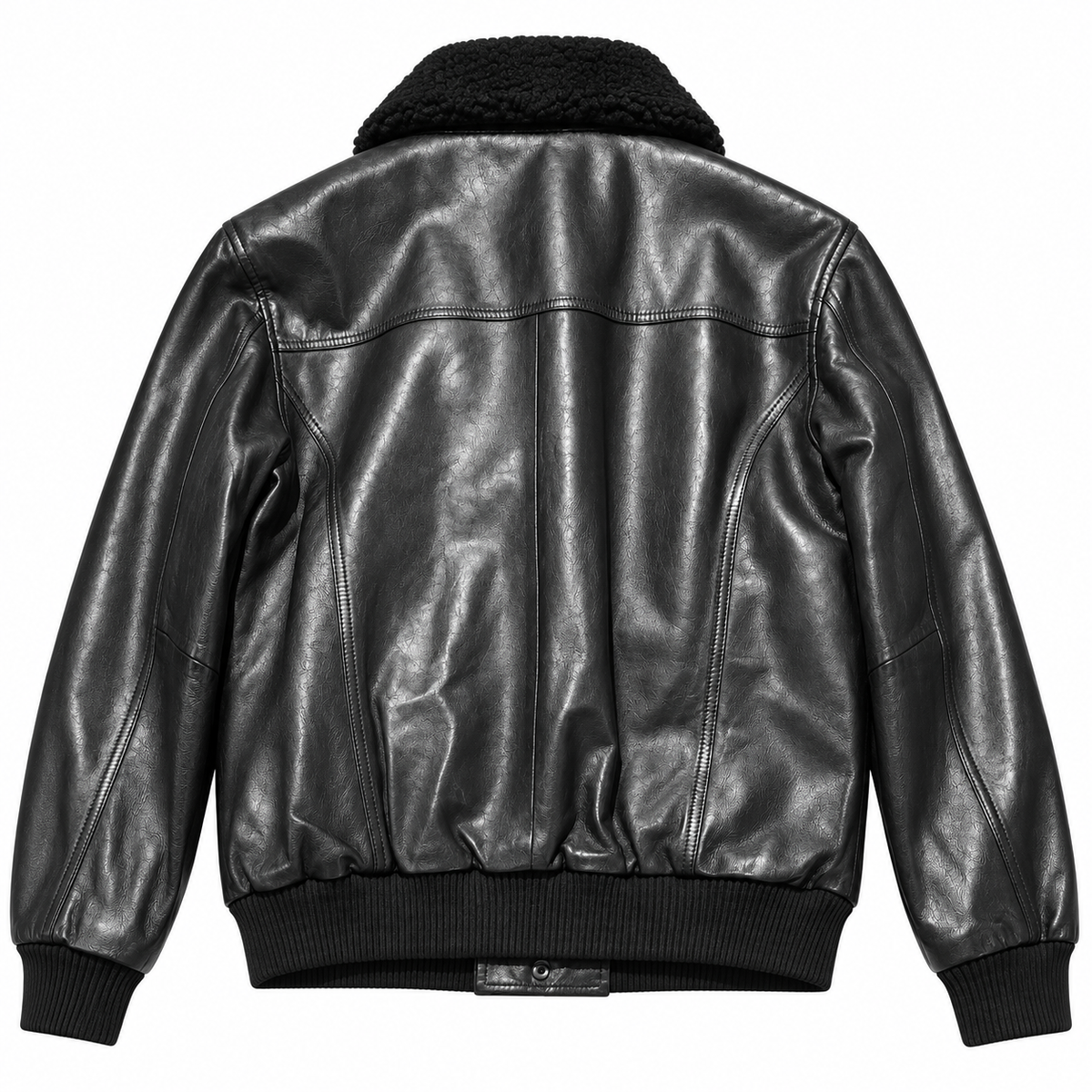 Emilio Romanelli Man Jacket Leather Colletto Pelliccia Black