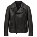 Dolce & Gabbana Man Chiodo Leather Jackets Black