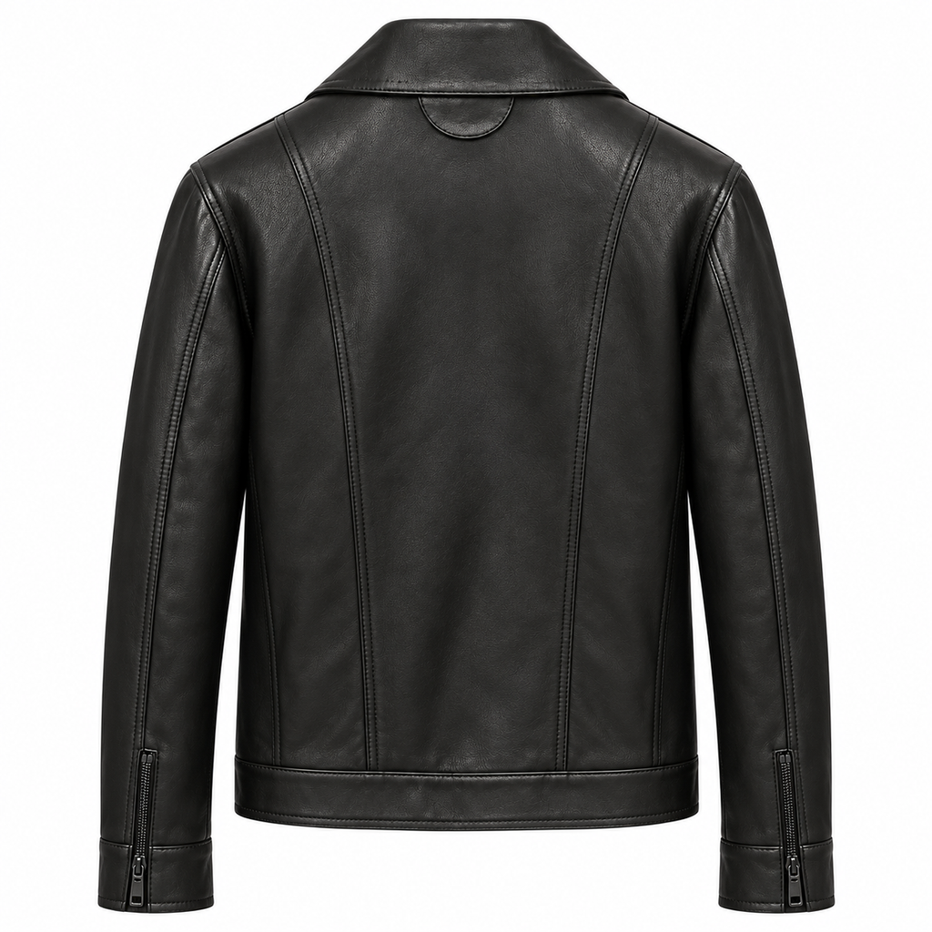 Dolce & Gabbana Man Chiodo Leather Jackets Black