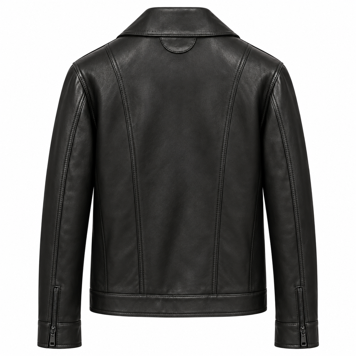 Dolce & Gabbana Man Chiodo Leather Jackets Black