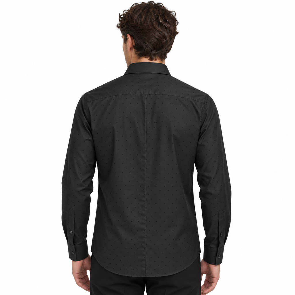Dolce & Gabbana Man Shirt Polka Dot Black