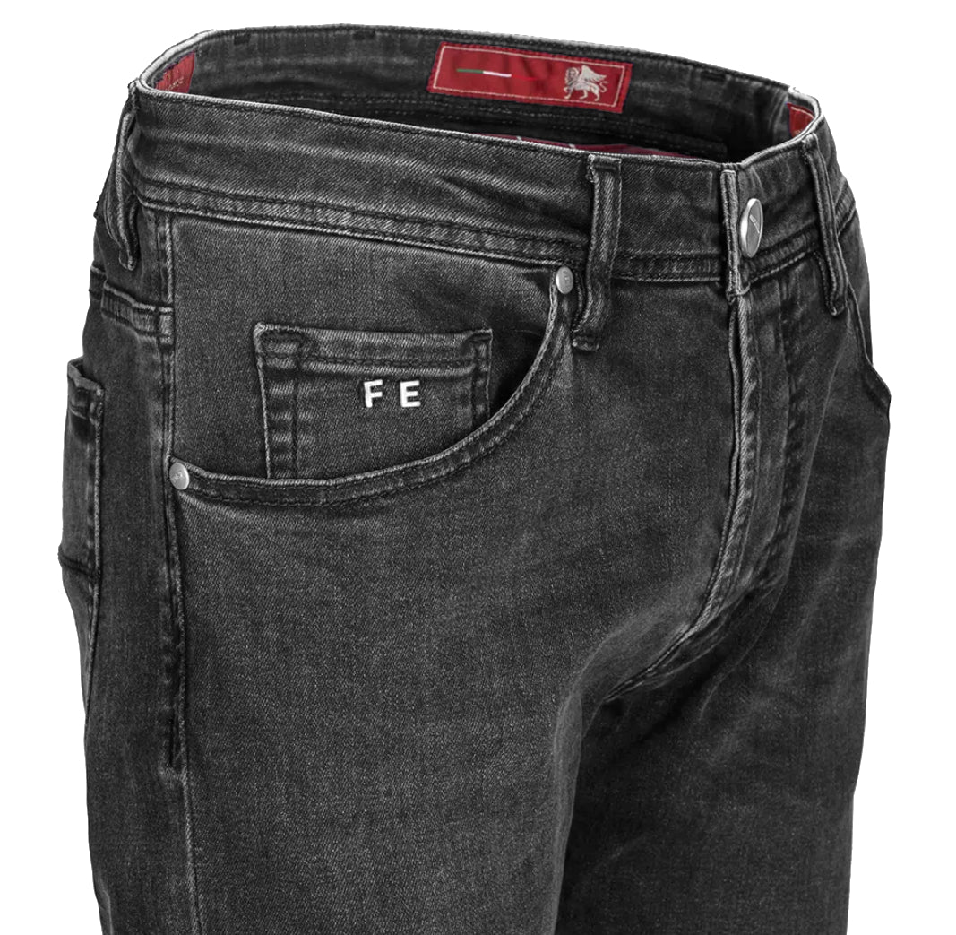 Tramarossa Man Carbon Distressed r-elax Jeans Black
