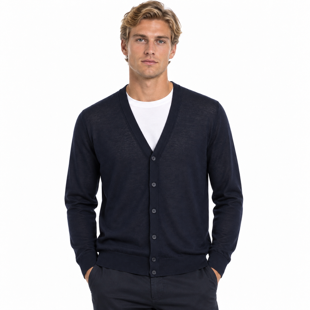 Dolce & Gabbana Man Cardigan Bottoni Blue