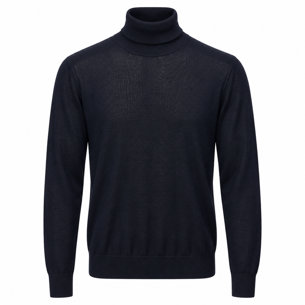 Dolce & Gabbana Man Turtleneck Wool Blue
