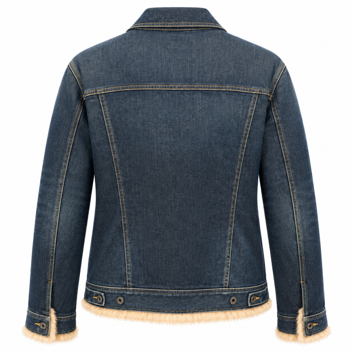 Dolce & Gabbana Man Jacket Denim Pelliccia Blue