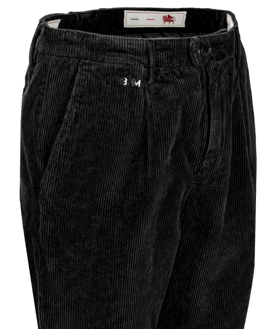 Tramarossa Man Trousers Chino Alberto Velvet Black