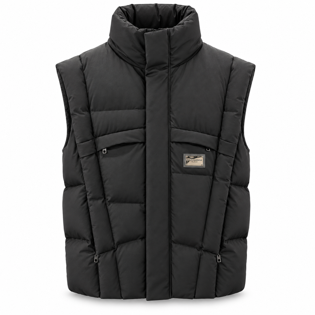 Dolce & Gabbana Man Sleeveless Silk Jackets Black