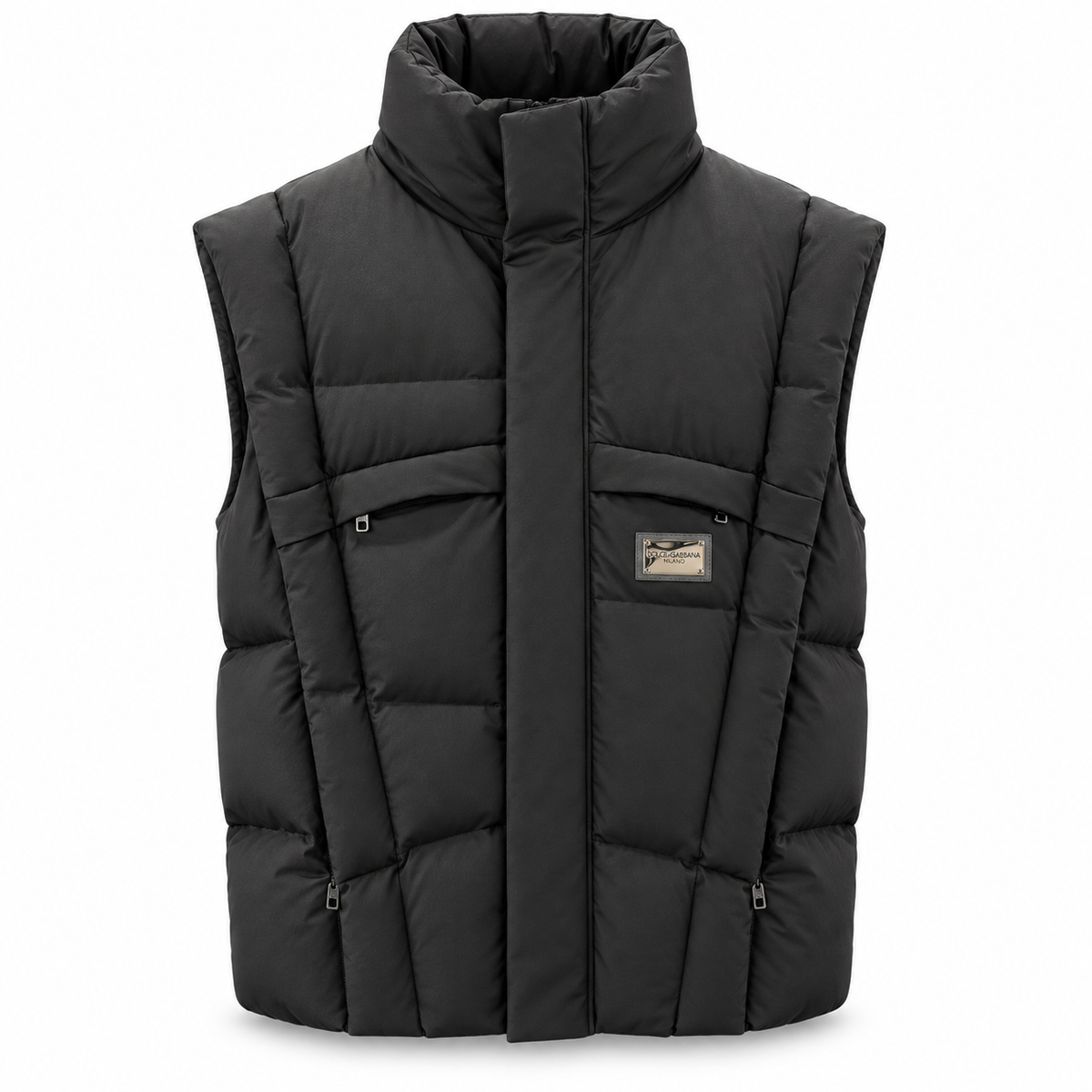 Dolce & Gabbana Man Sleeveless Silk Jackets Black