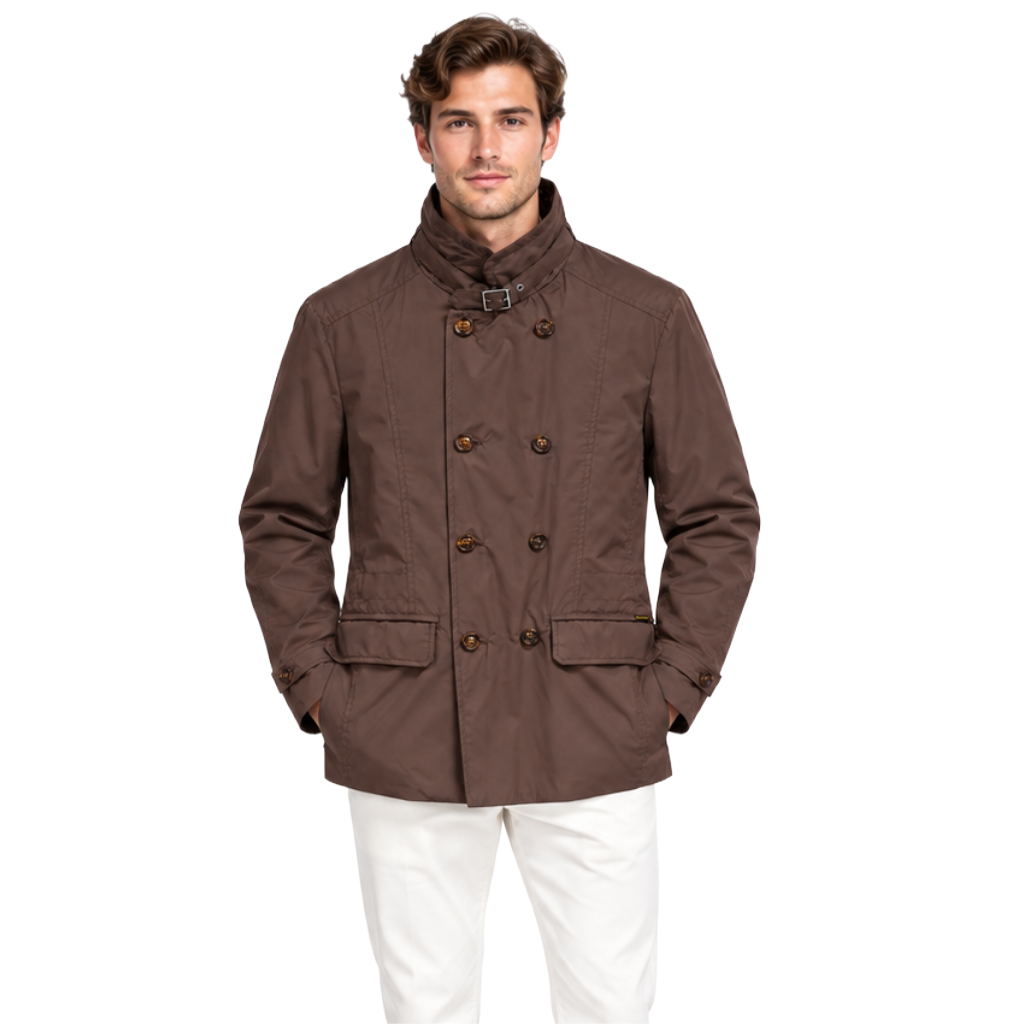 Moorer Man Trench Coat Nabucco Brown