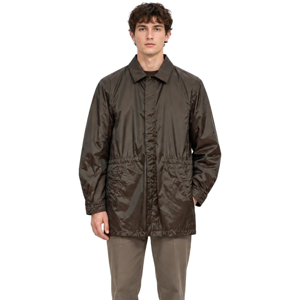 moorer Man Trench Coat Riberto Petrolio Green