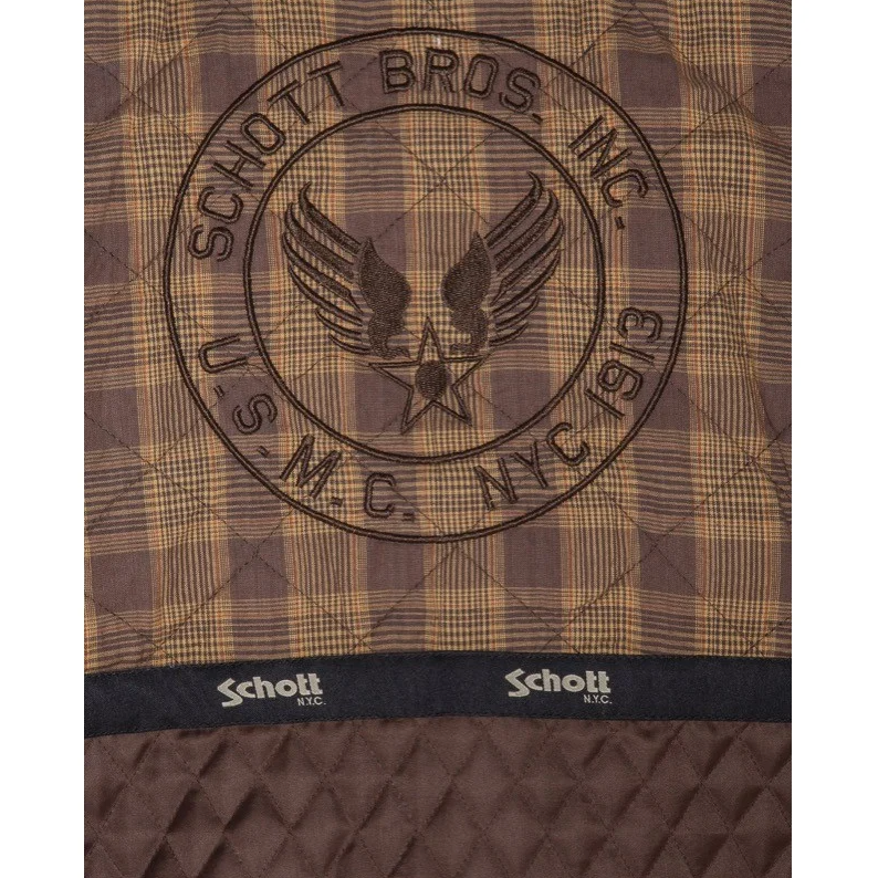 Schott NYC Man VINTAGE FLIGHT Jacket Brown