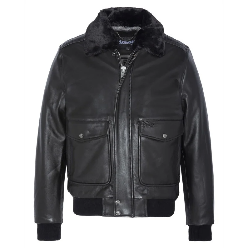 Schott NYC Man VINTAGE FLIGHT Jacket Black