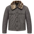moorer Man Jacket Leather Grey