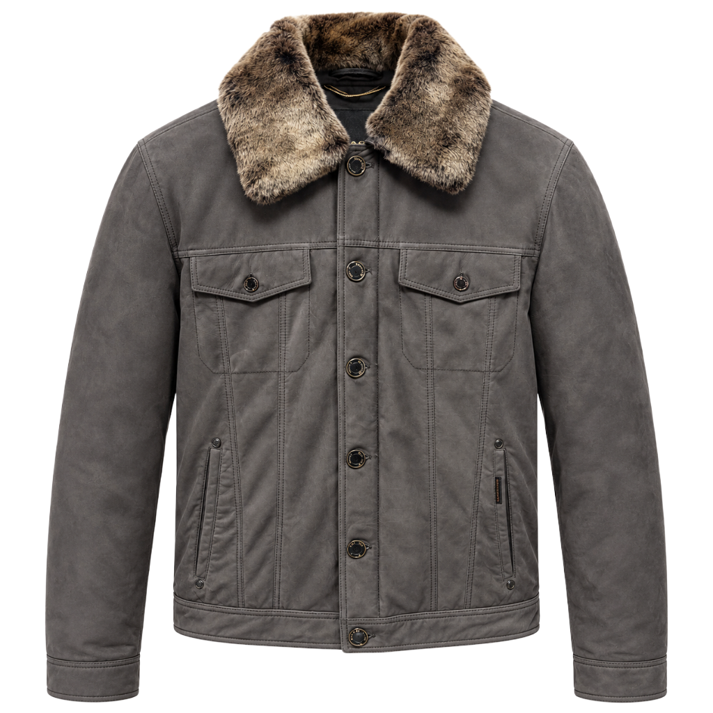 moorer Man Jacket Leather Grey