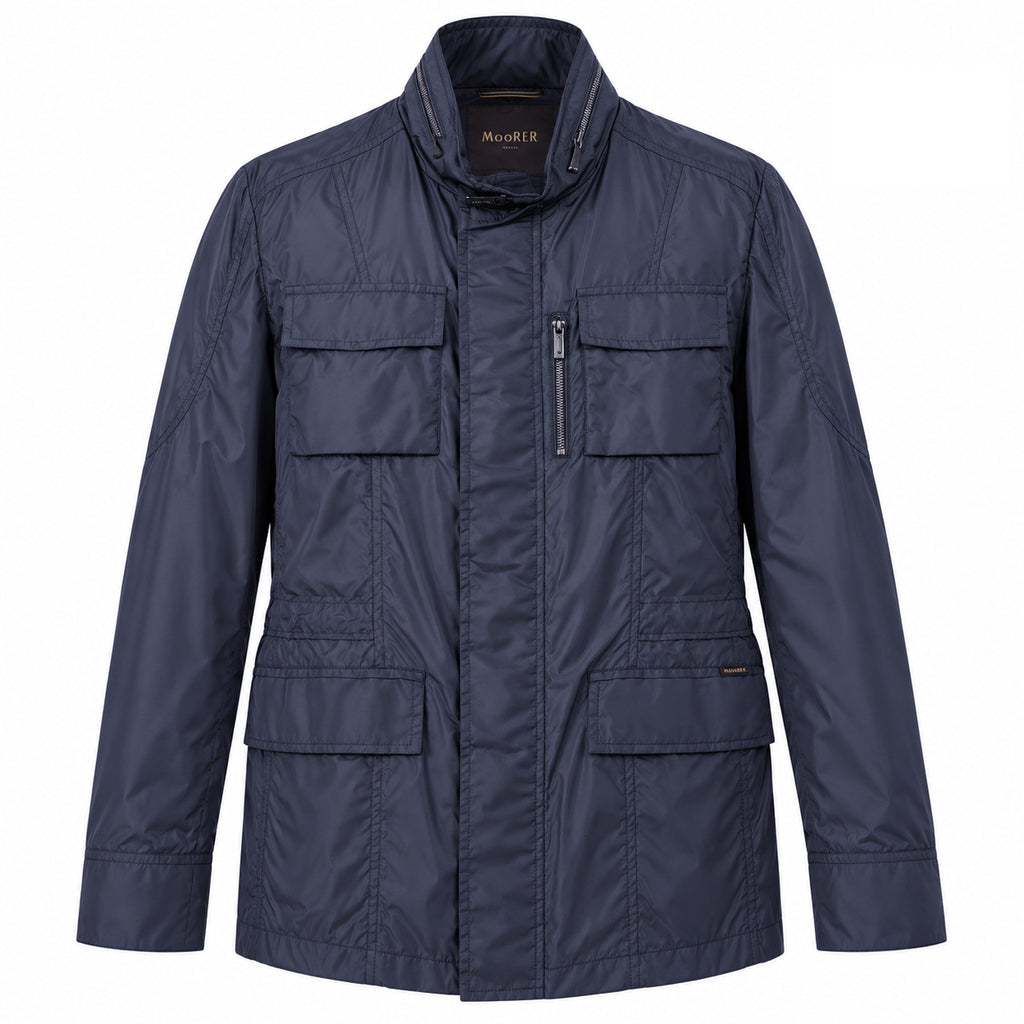 moorer Man Trench Coat Nylon Blue