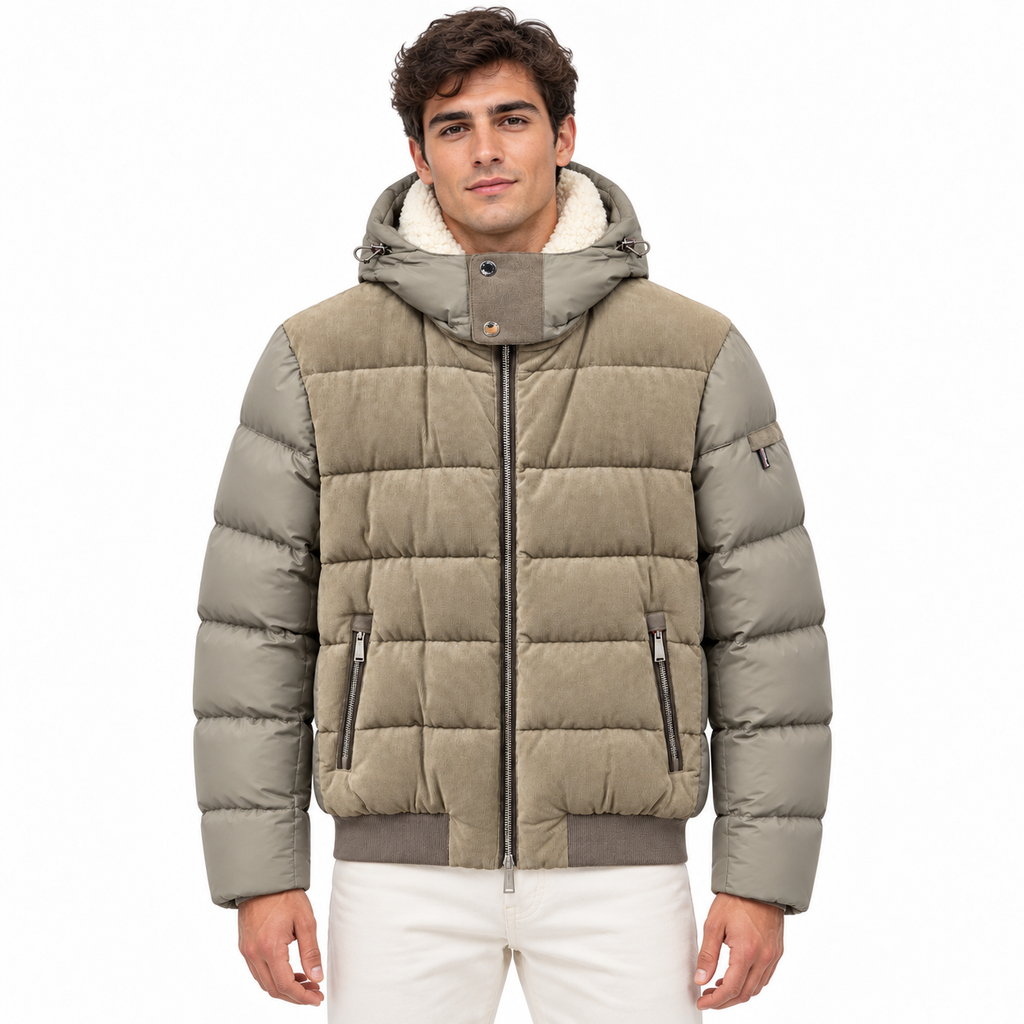moorer Man Down Jacket Wright Grey