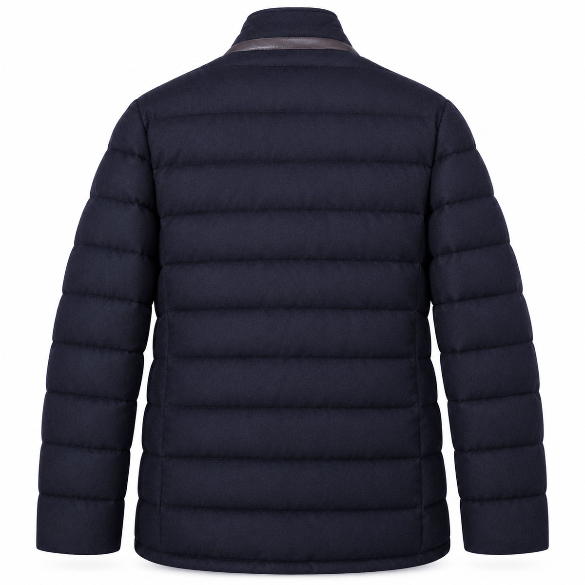 moorer Man Jacket Quilted Wool Navy Blue