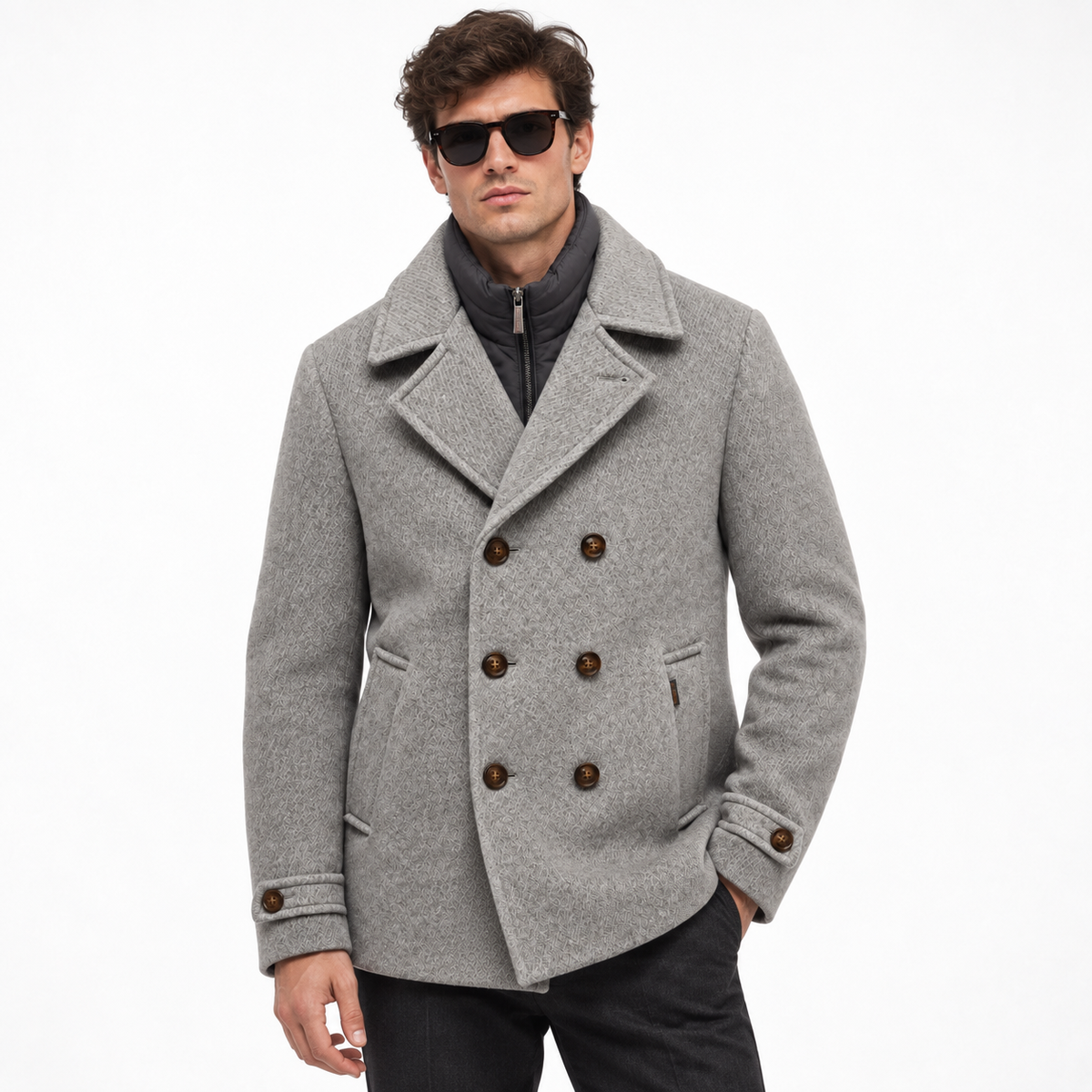 moorer Man Jacket Bolgi Grey