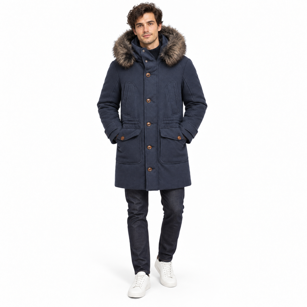 moorer Man Jacket Sapporo Blue