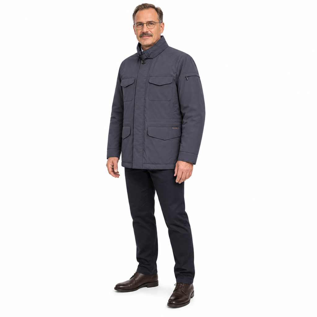 moorer Man Jacket Leonardo Blue