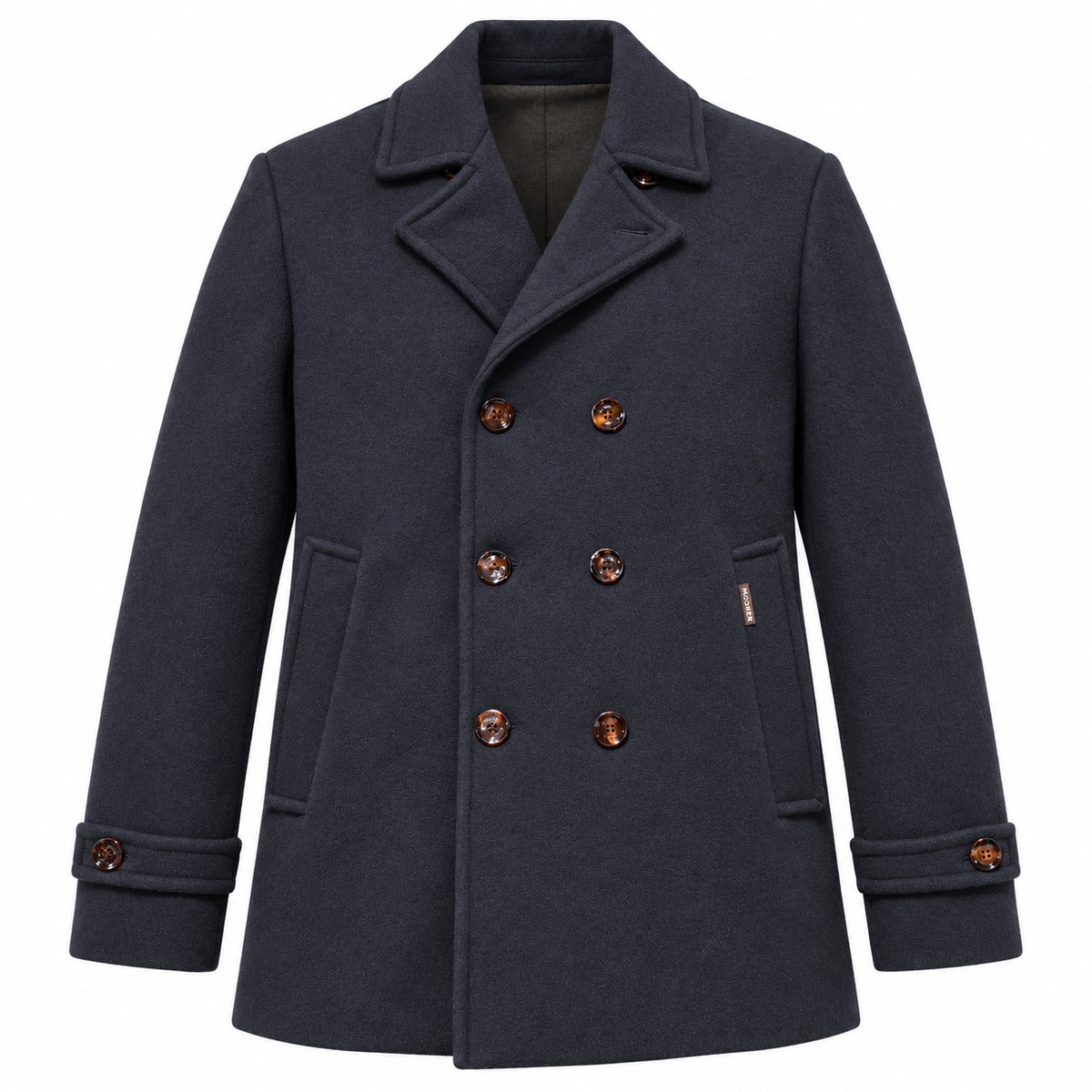 moorer Man Coat Double-Breasted Bolgi Navy Blue