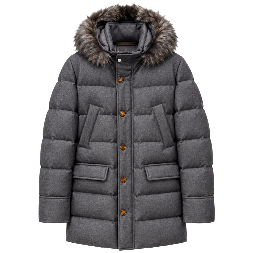 moorer Man Parka Barbieri Grey