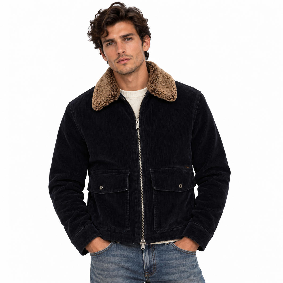 Moorer Man Jacket Hendric Blue