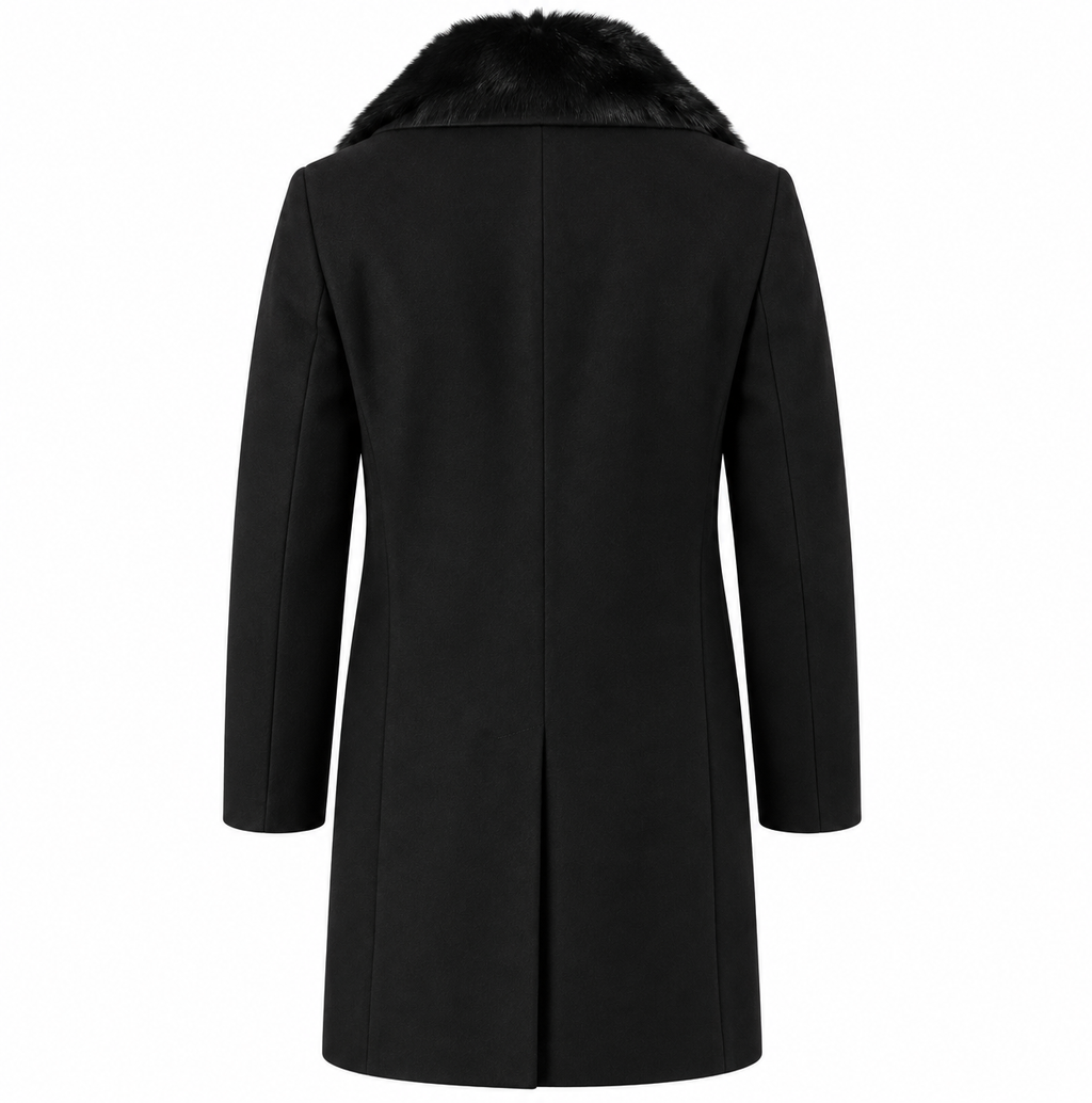 hogan Man Coat Double-Breasted Pelo Black