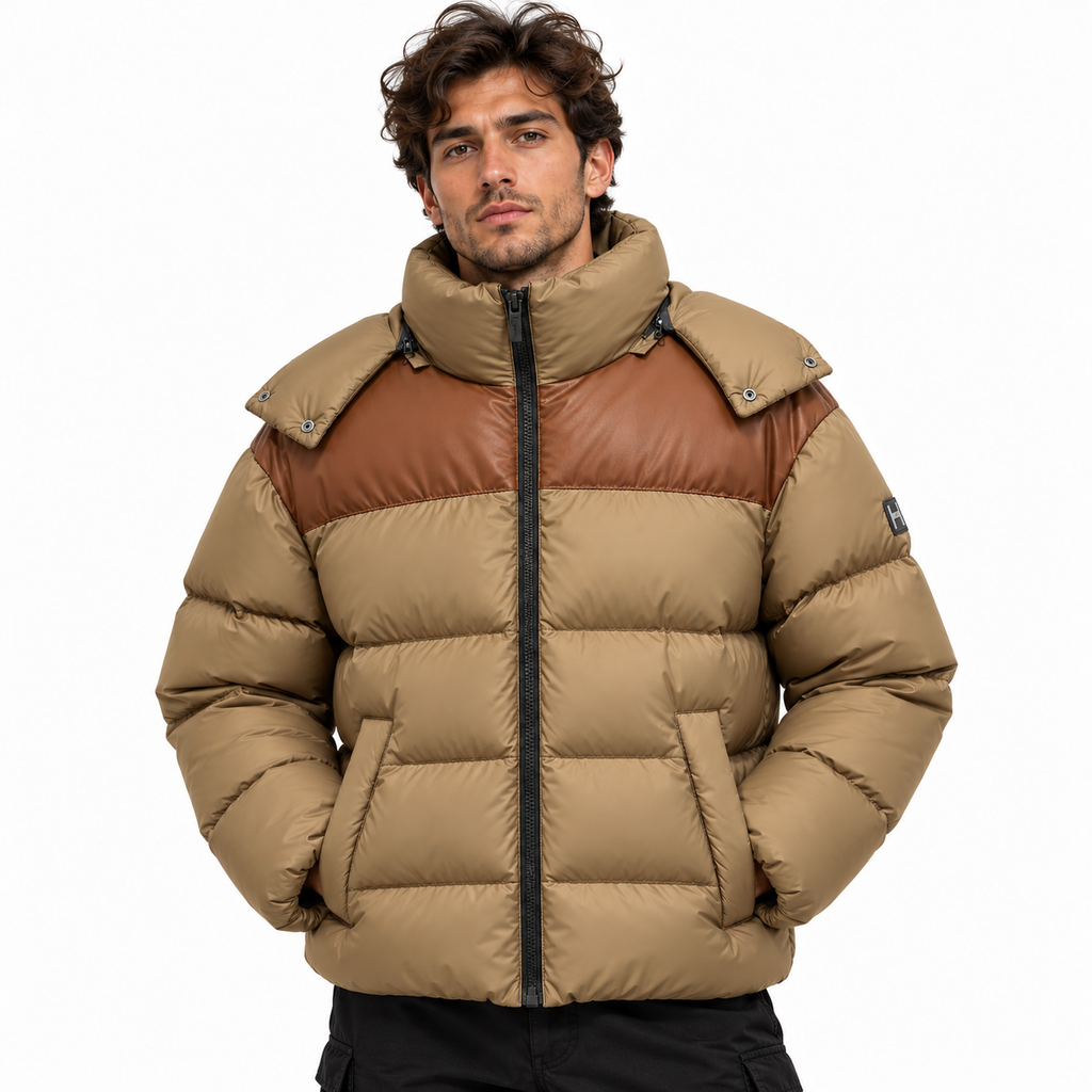 hogan Man Jacket Padded Hooded Green