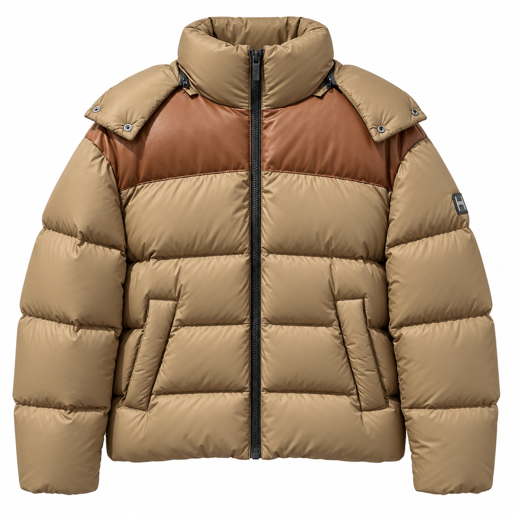 hogan Man Jacket Padded Hooded Green