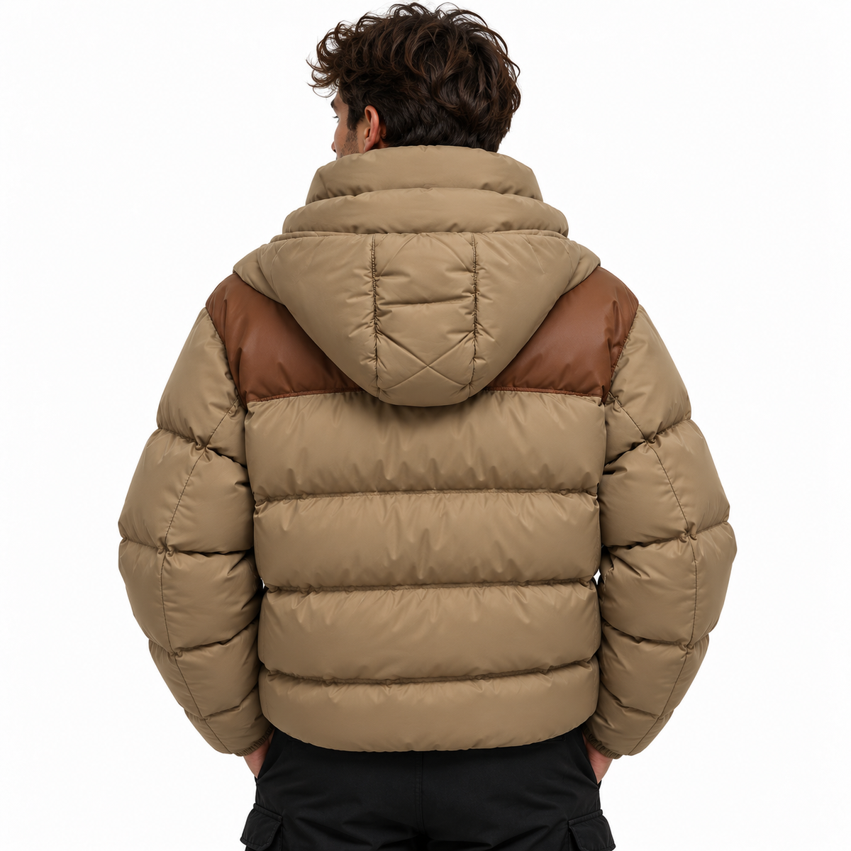 hogan Man Jacket Padded Hooded Green