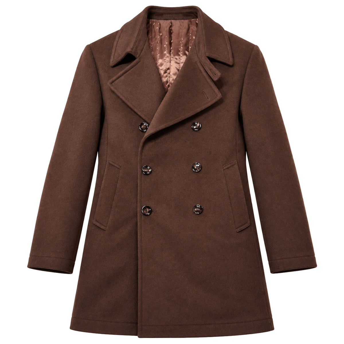 Loro Piana Fabric Man Coat Peacoat Moro Brown