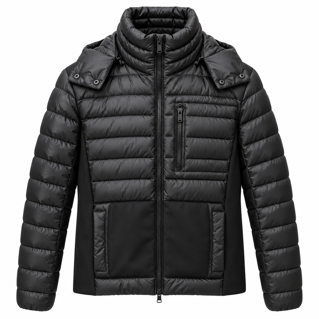 hogan Man Down Jacket Hooded Black