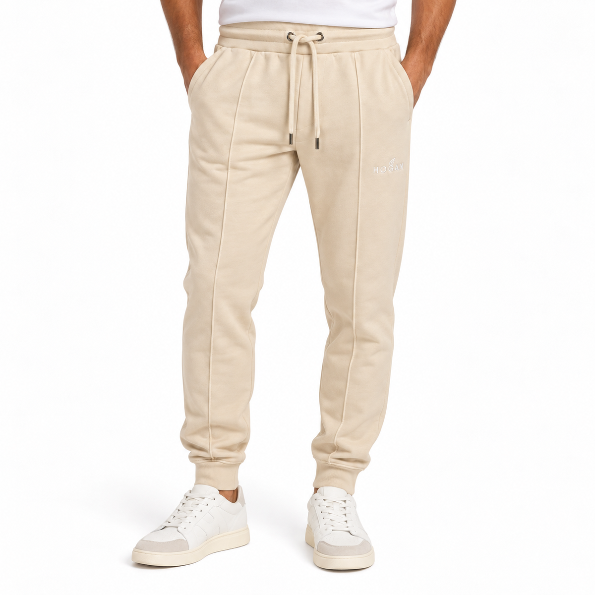 hogan Man Trousers Long Beige