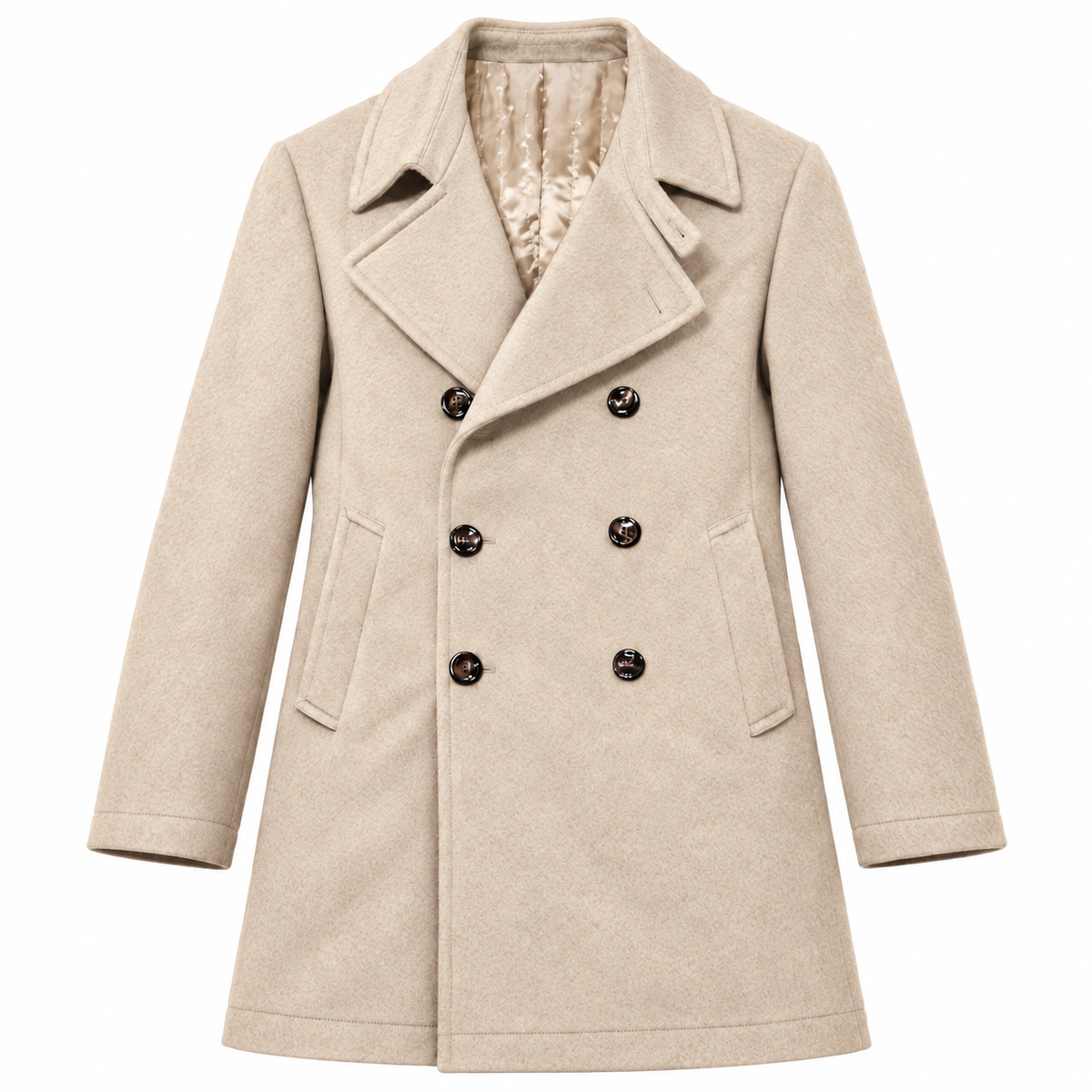 Loro Piana Fabric Man Coat Peacoat Moro Beige