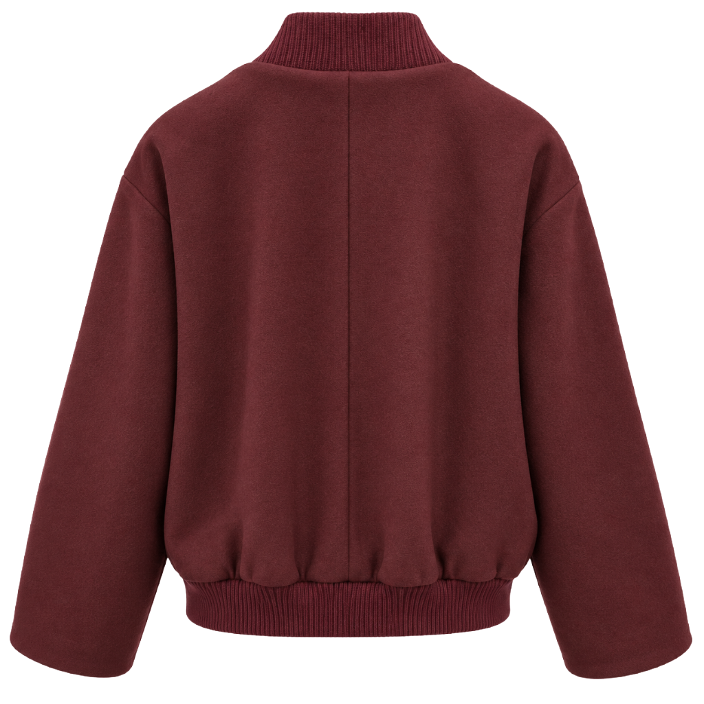 Loro Piana Fabric Woman Bomber Sleeve Ampia Red