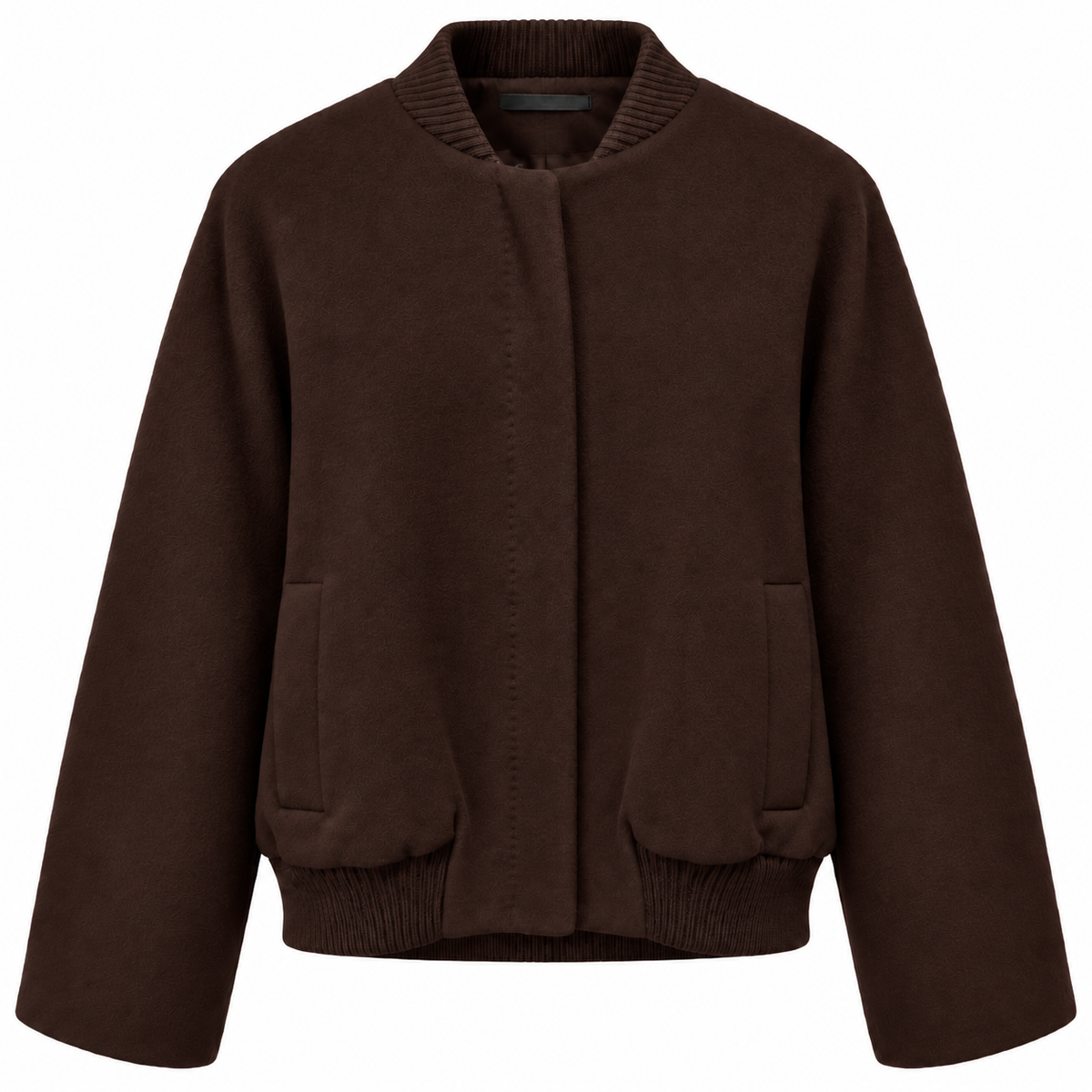 Loro Piana Fabric Woman Bomber Sleeve Ampia Brown