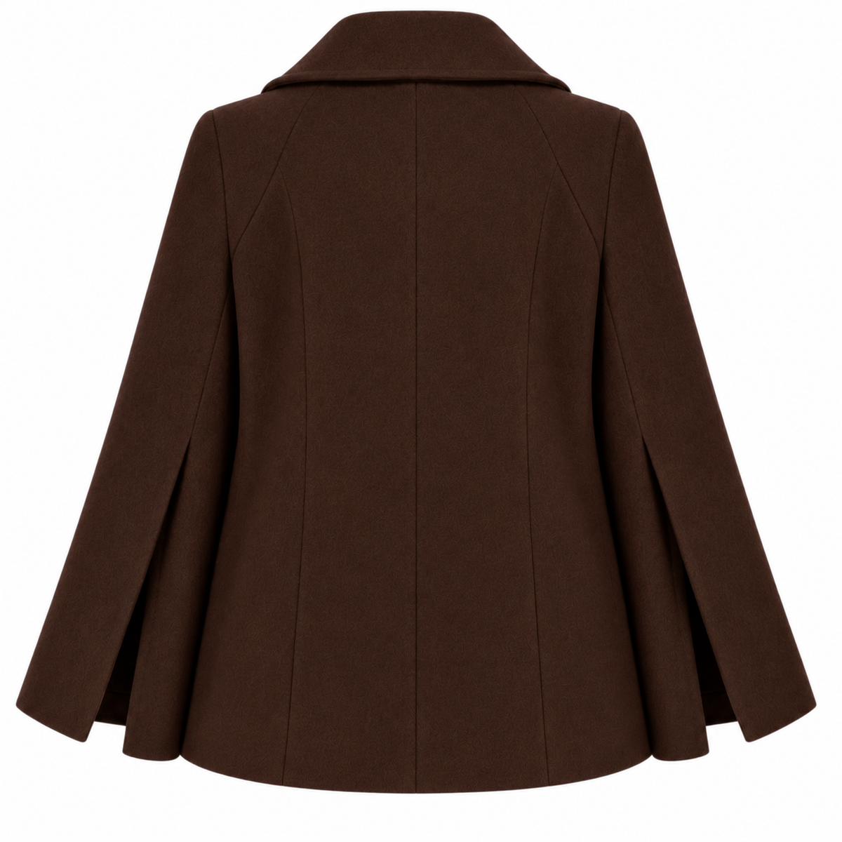 Loro Piana Fabric Woman Peacoat Double-Breasted Kimono Coats Brown