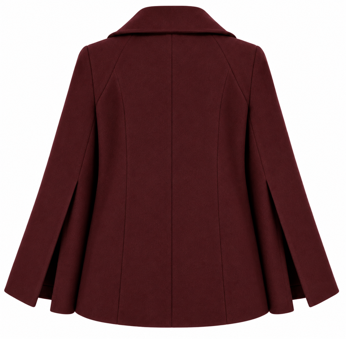 Loro Piana Fabric Woman Peacoat Double-Breasted Kimono Coats Red