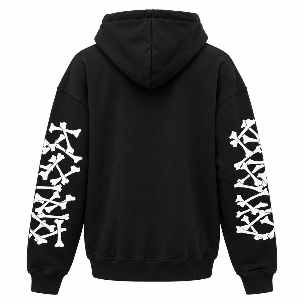 Amiri Man Sweatshirt Bones Stacked Black