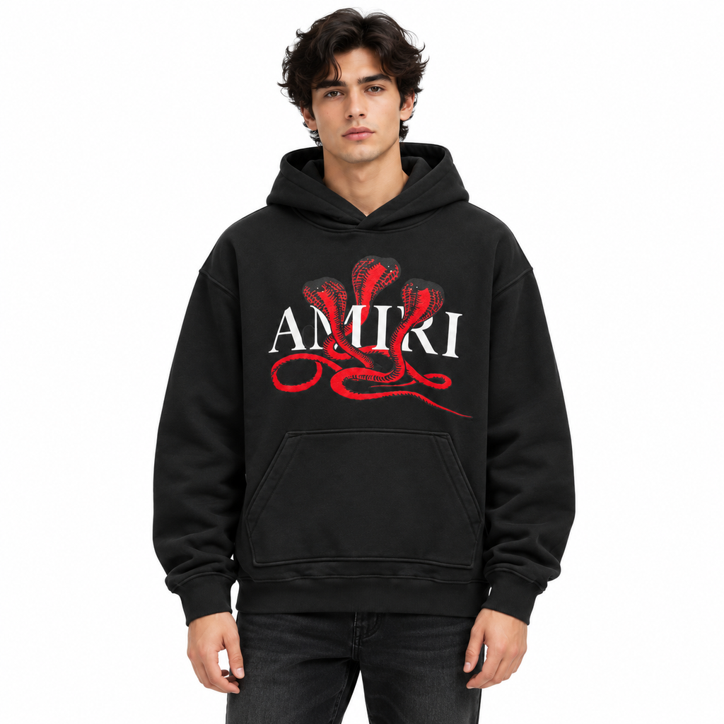 Amiri Man Sweatshirt Serpenti Black
