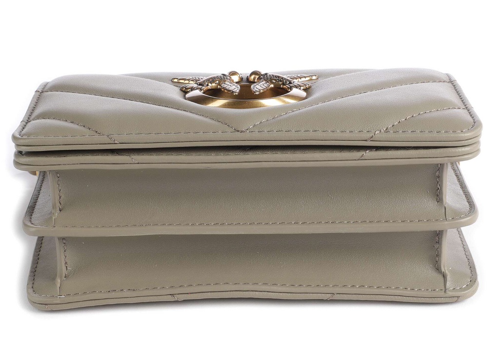 Pinko Woman Click Mini Sheep Nappa Crossbody Bags Beige