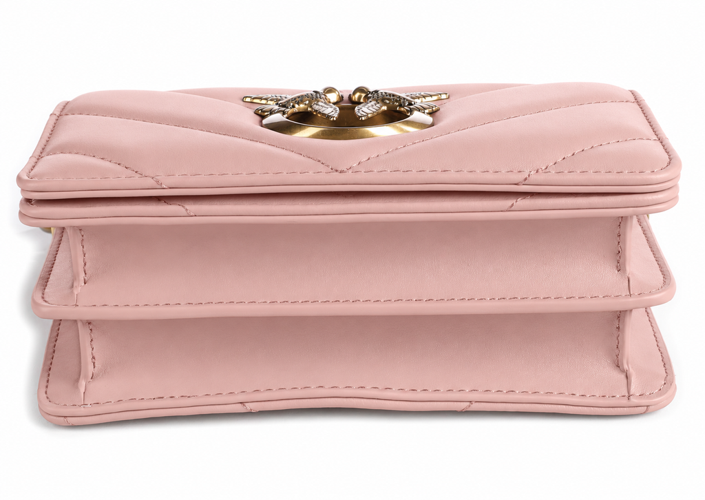 Pinko Woman Click Mini Sheep Nappa Crossbody Bags Pink