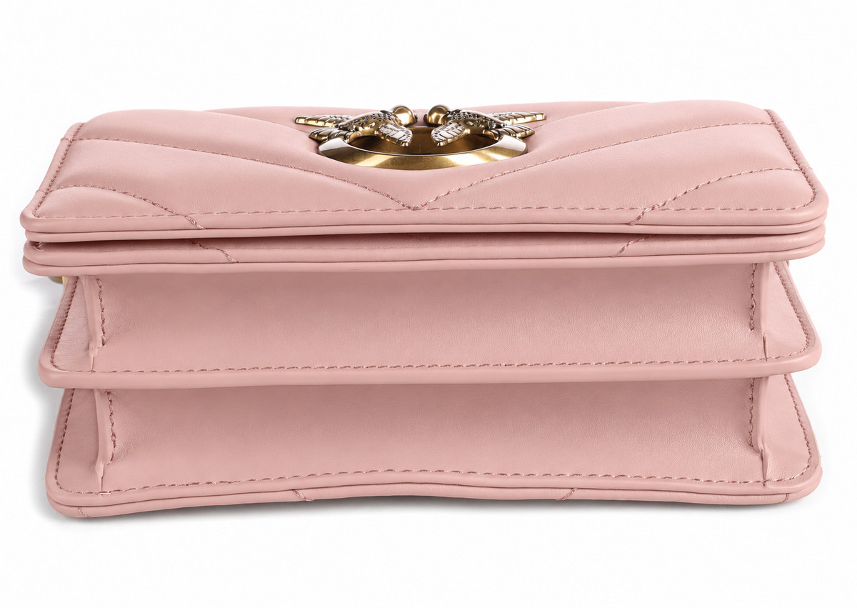Pinko Woman Click Mini Sheep Nappa Crossbody Bags Pink