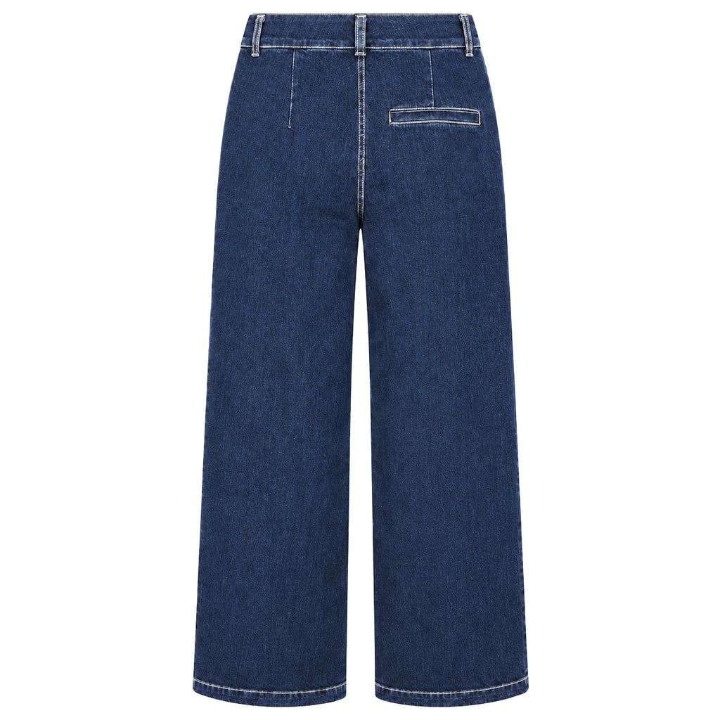 east drive Woman Jeans Wide-Leg Blue