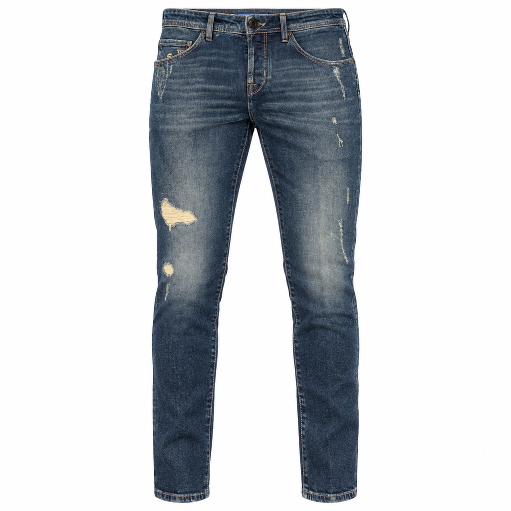 Jacob Cohën Man Scott Cropped Carrot Jeans Blue