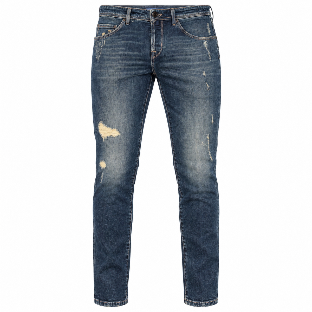 Jacob Cohën Man Scott Cropped Carrot Jeans Blue